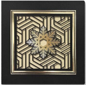 Kalėdinis prabangus atvirukas su voku K113