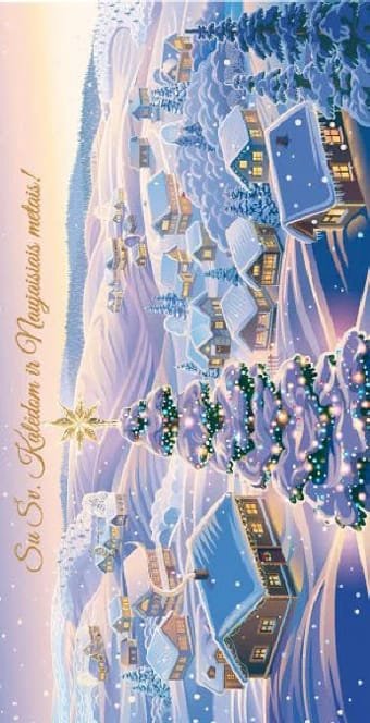 Kalėdinis Naujametinis Atvirukas 7581