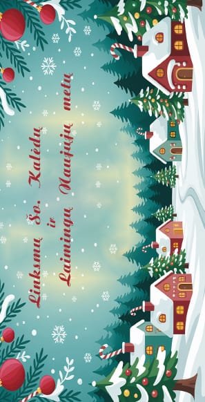 Kalėdinis Naujametinis atvirukas 7922