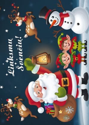 Kalėdinis Naujametinis Atvirukas 7925