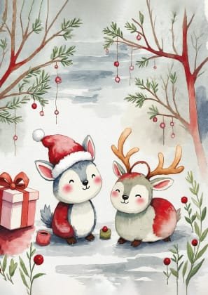 Kalėdinis Naujametinis Atvirukas 7927