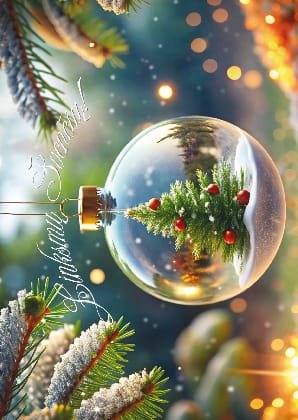 Kalėdinis Naujametinis Atvirukas 7938