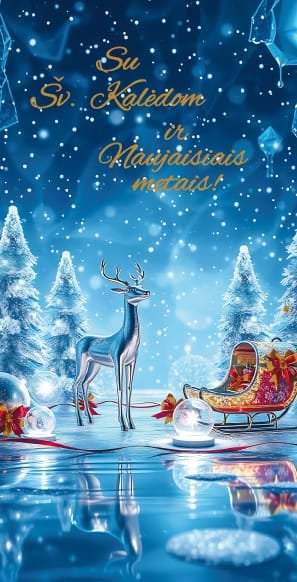 Kalėdinis Naujametinis atvirukas 7951