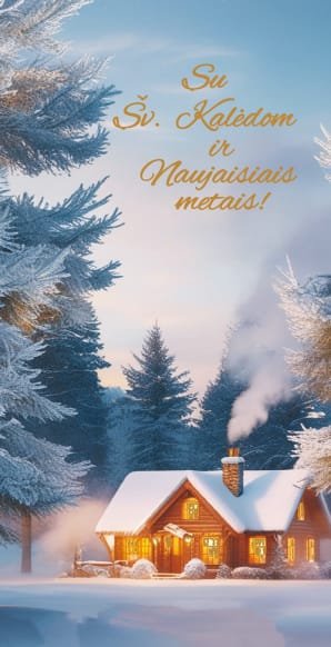 Kalėdinis Naujametinis atvirukas 7953