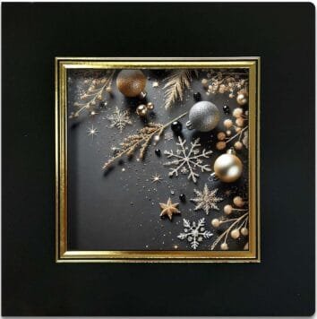 Kalėdinis prabangus atvirukas su voku K116