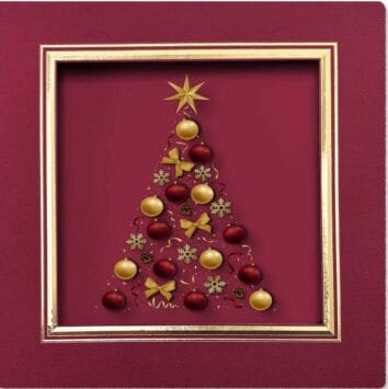 Kalėdinis prabangus atvirukas su voku K117