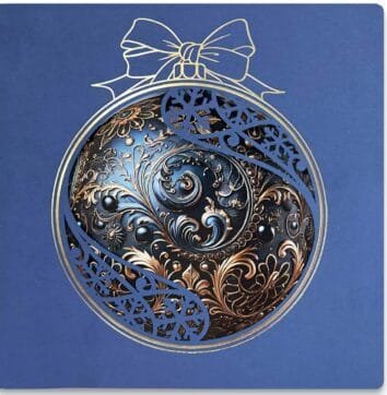 Kalėdinis prabangus atvirukas su voku K118